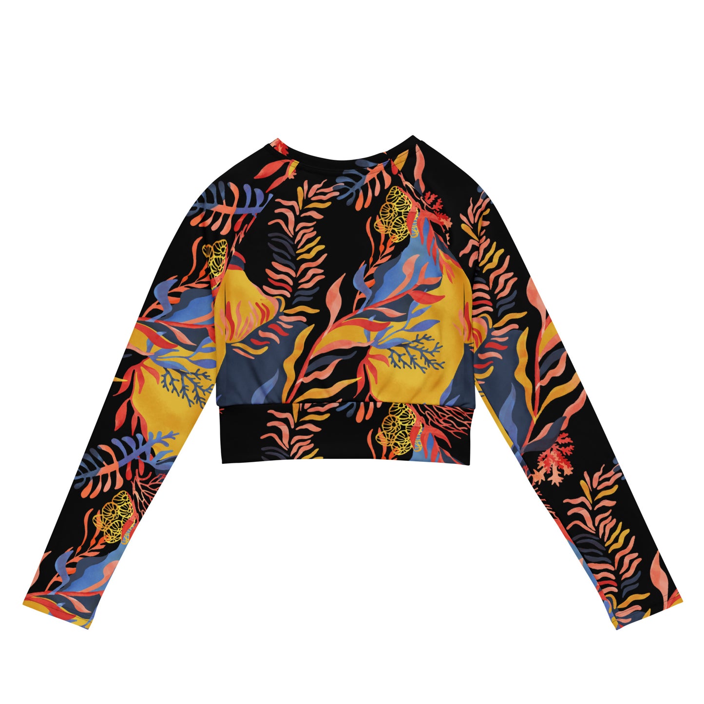 Recycled long-sleeve crop top
