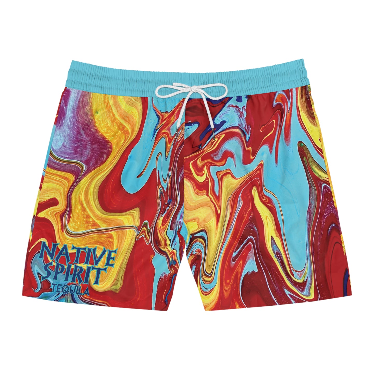 Men's Swim Shorts Red Yellow