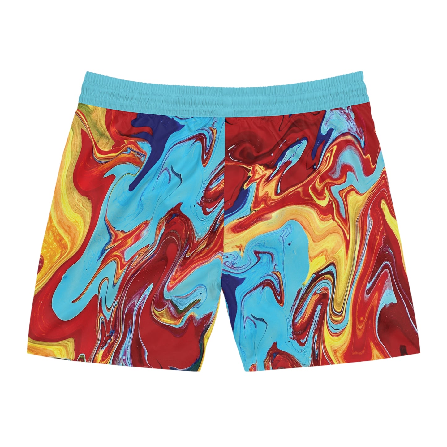 Men's Swim Shorts Red Yellow