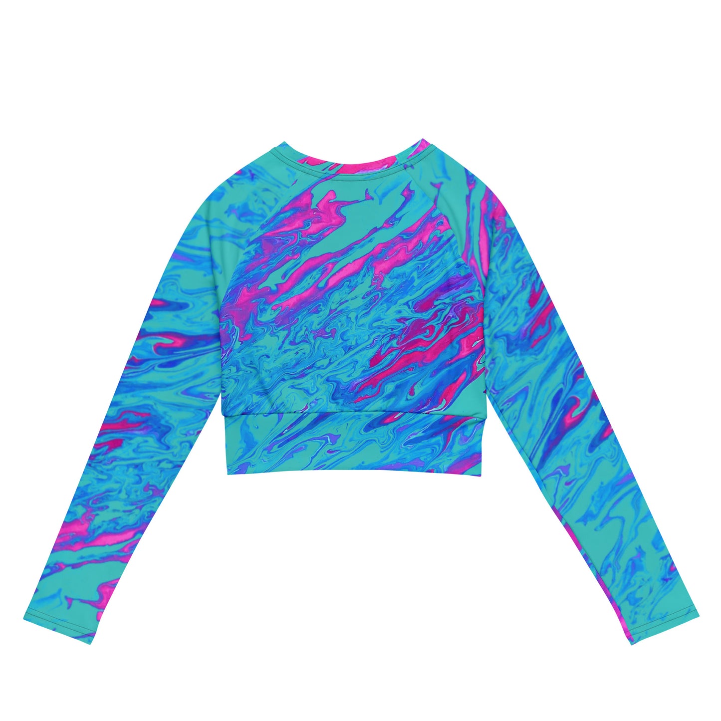 Recycled long-sleeve crop top