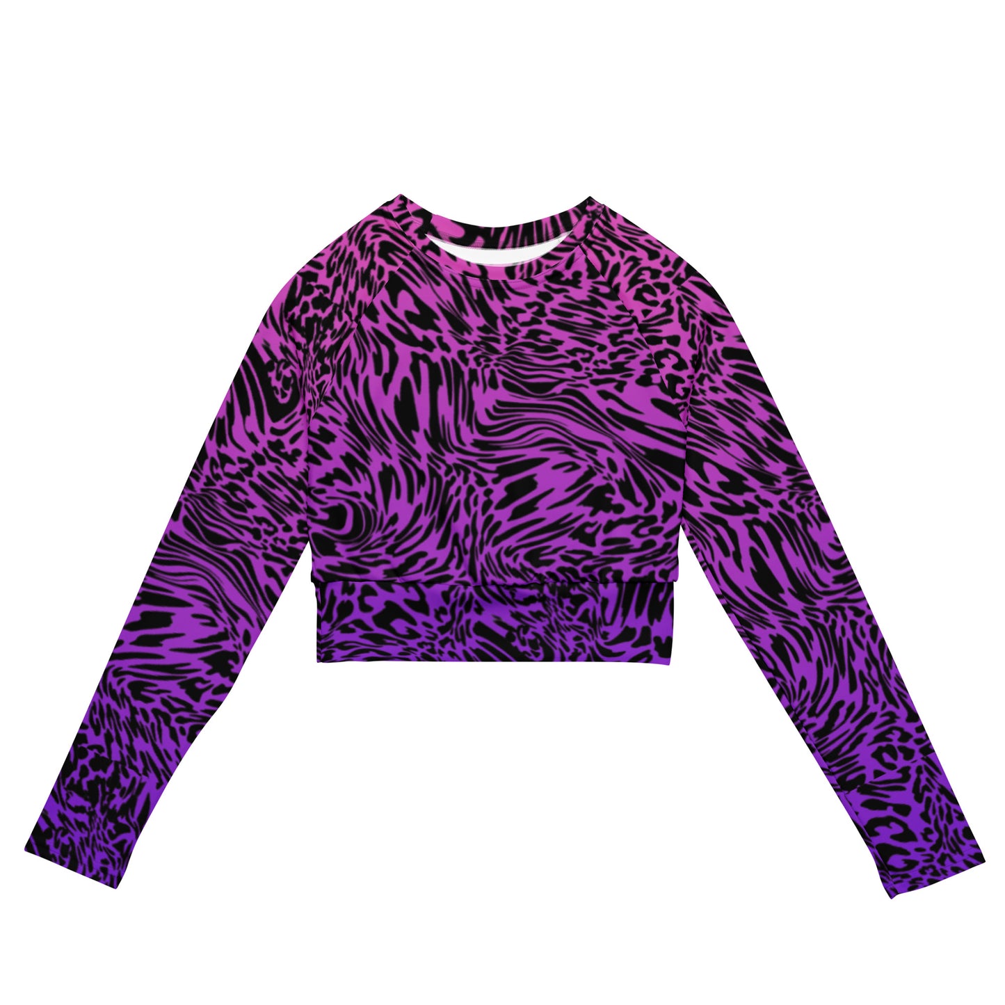 Recycled long-sleeve crop top